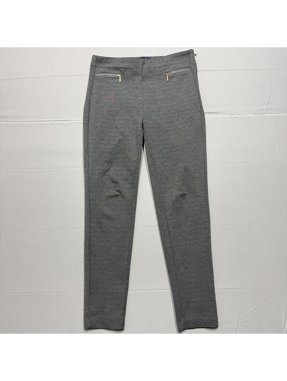 Allen Solly Women Gray Pull On Ankle Pants Zippers Size 28 / Small Career